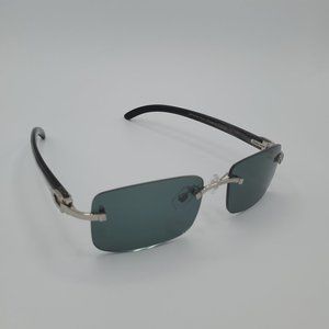 Cartier Vintage Men Women Dark Marble Sunglasses